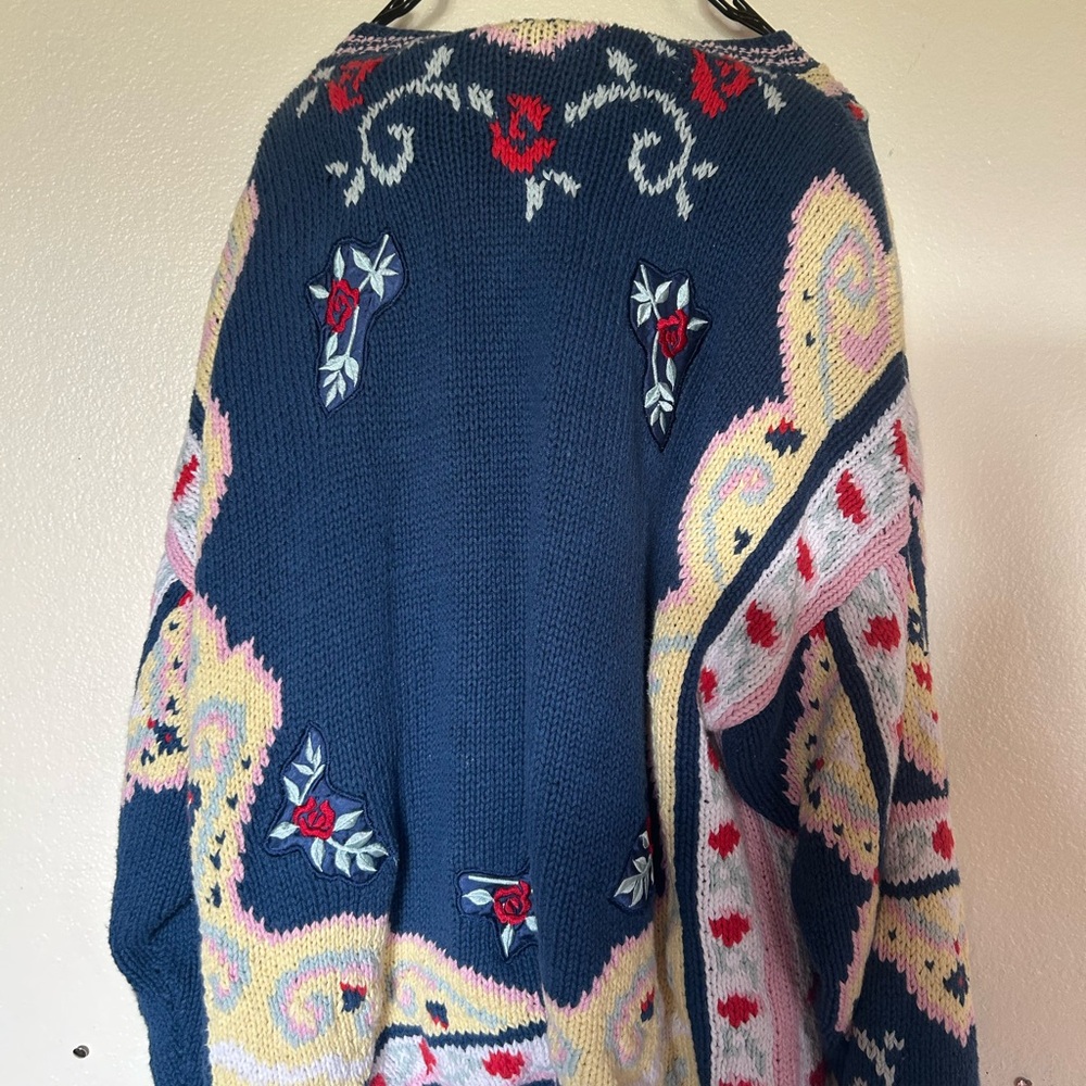 Together Navy And Multicolor Patterned Cardigan - image 5